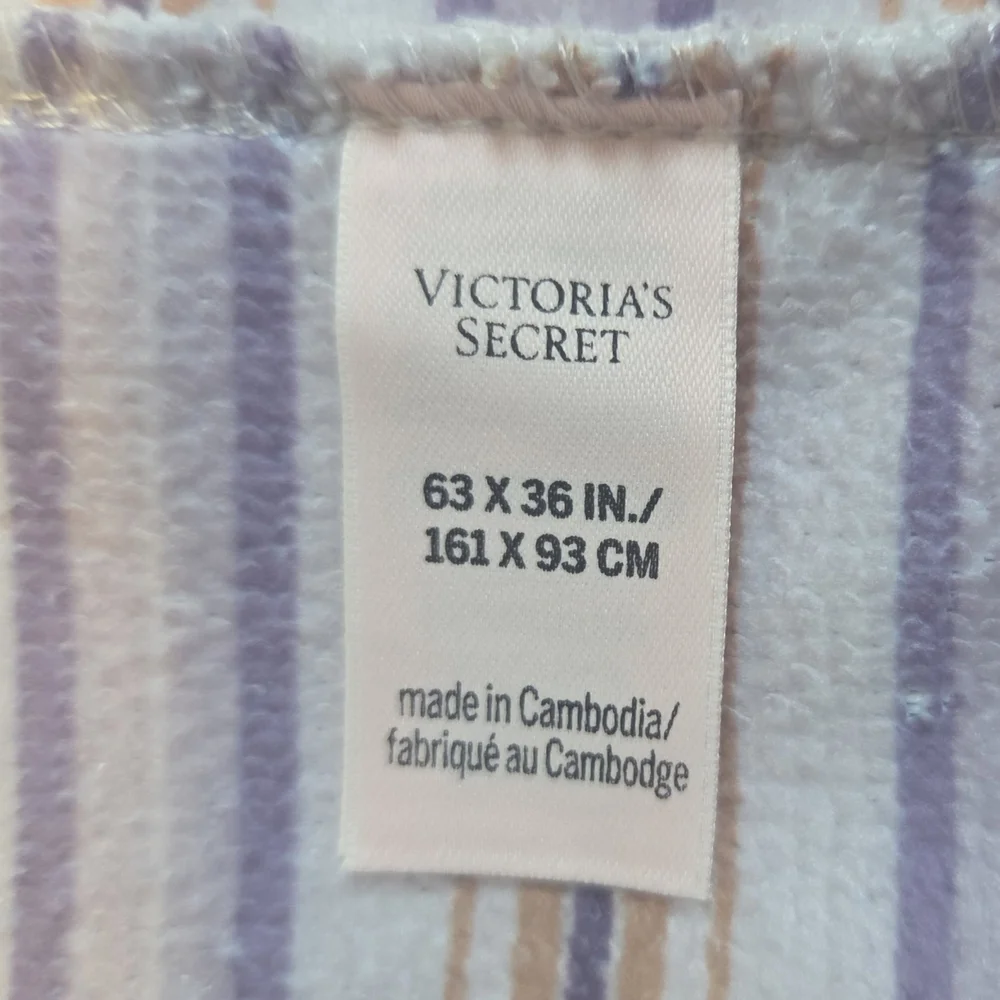 Victoria’s Secret Floral Packable‎ Blanket Backpack 63x36 Plush Throw